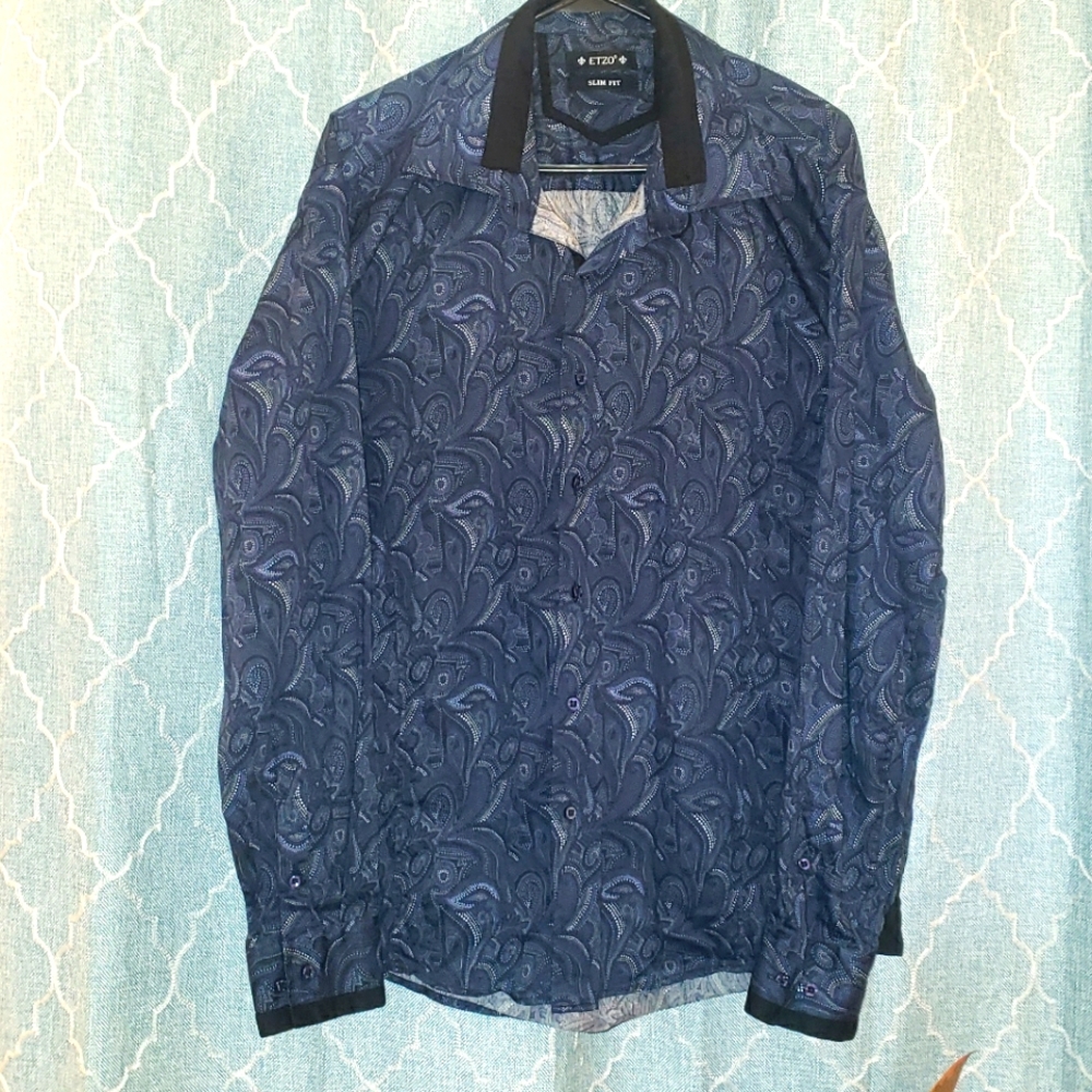 Etzo Men's Button-down Dress Shirt, Size XXL